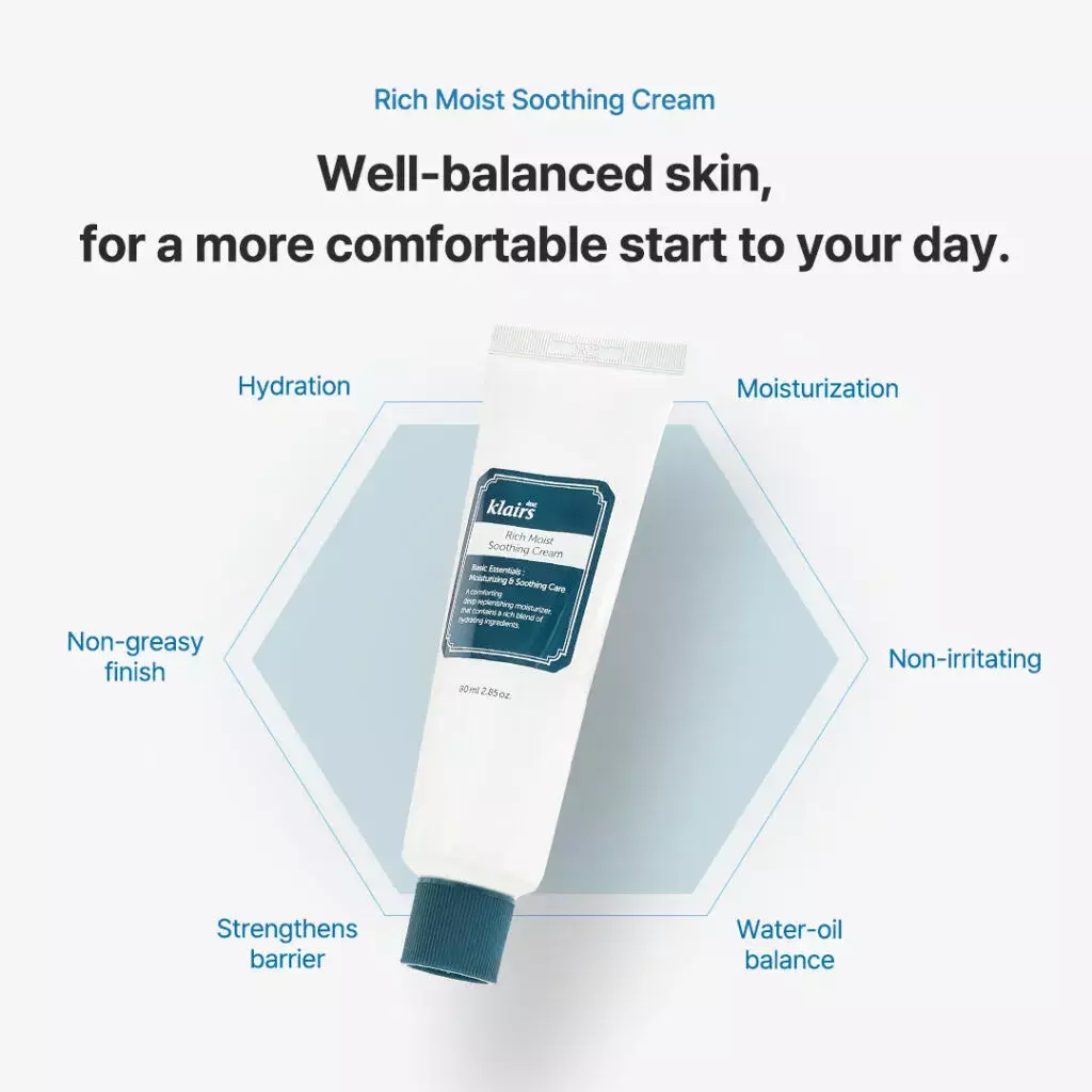 Dear Klairs Rich Moist Soothing Cream (80ml)