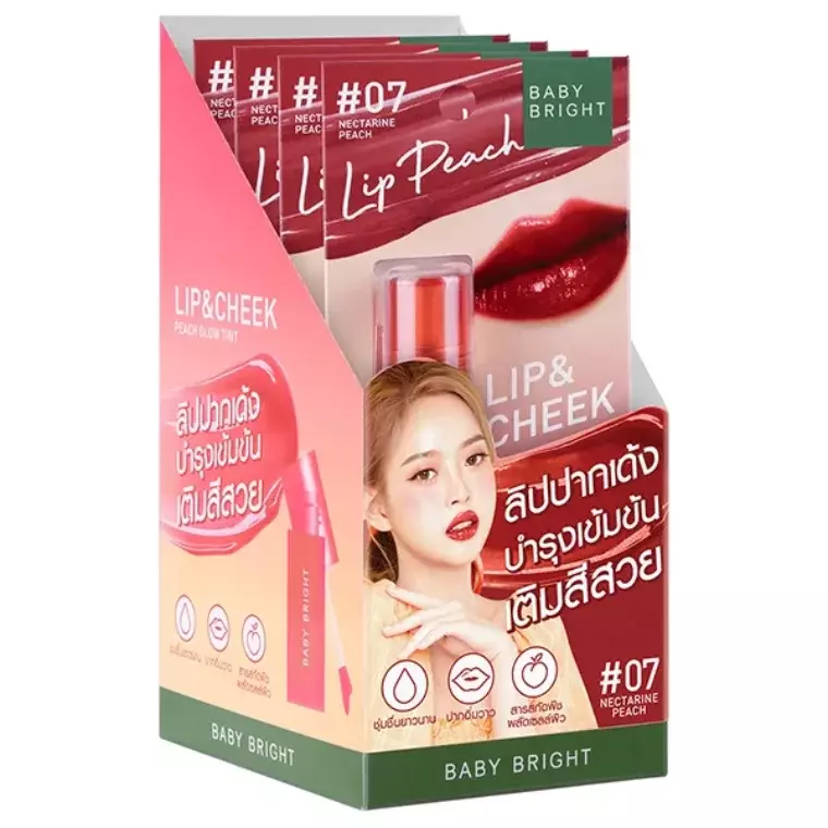 Baby Bright Lip & Cheek Peach Glow Tint #07 Nectarine Peach (2.4gm)