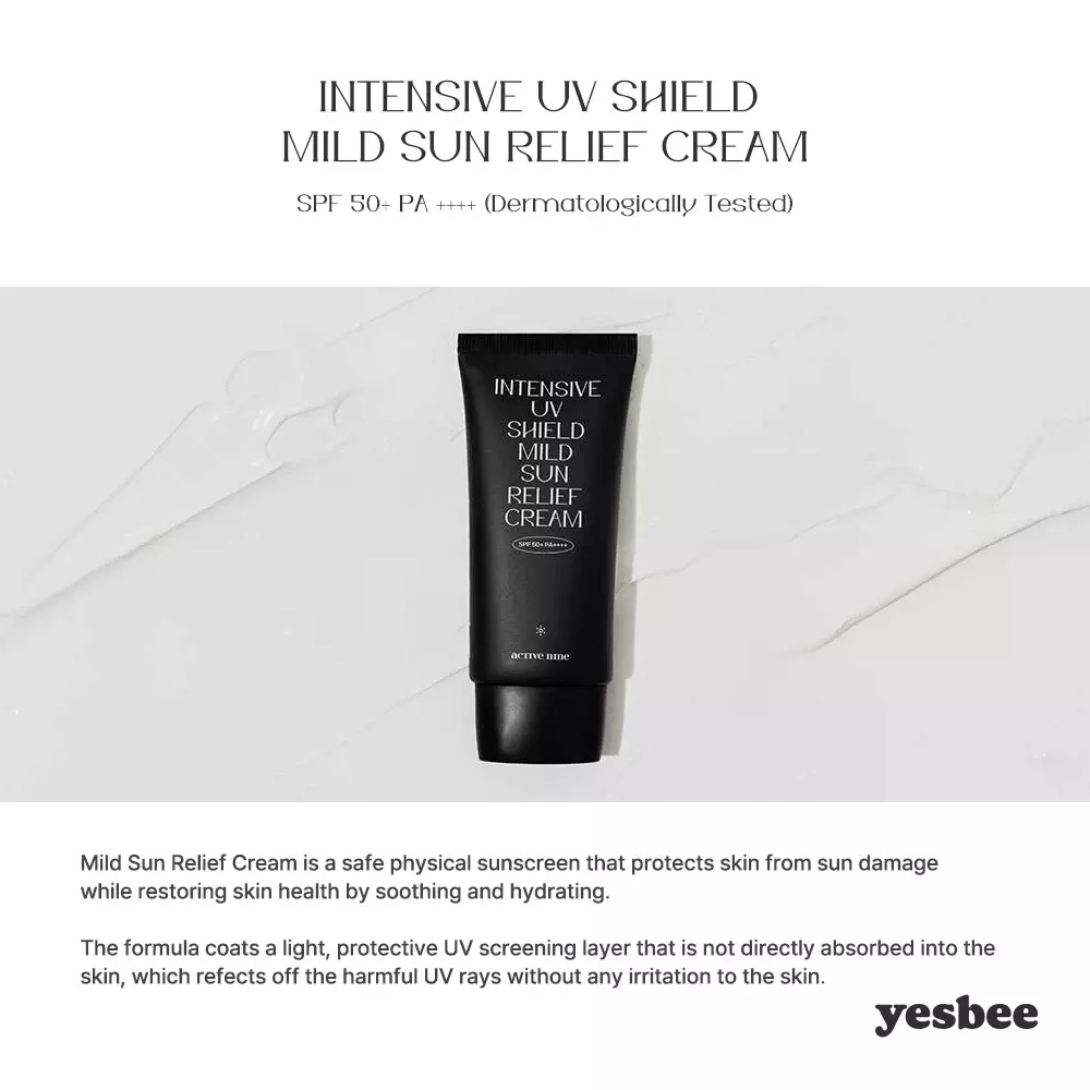 Active Nine Intensive UV Shield Mild Sun Relief Cream SPF50+ PA++++ exp-2025-05-08
