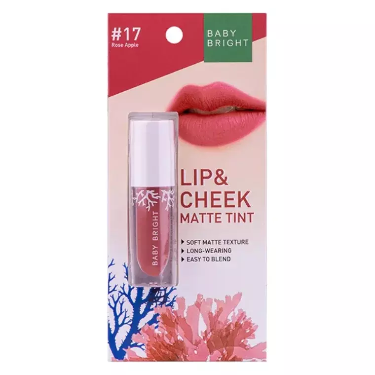 Baby Bright Lip & Cheek Matte Tint #17 Rose Apple (2.4gm)