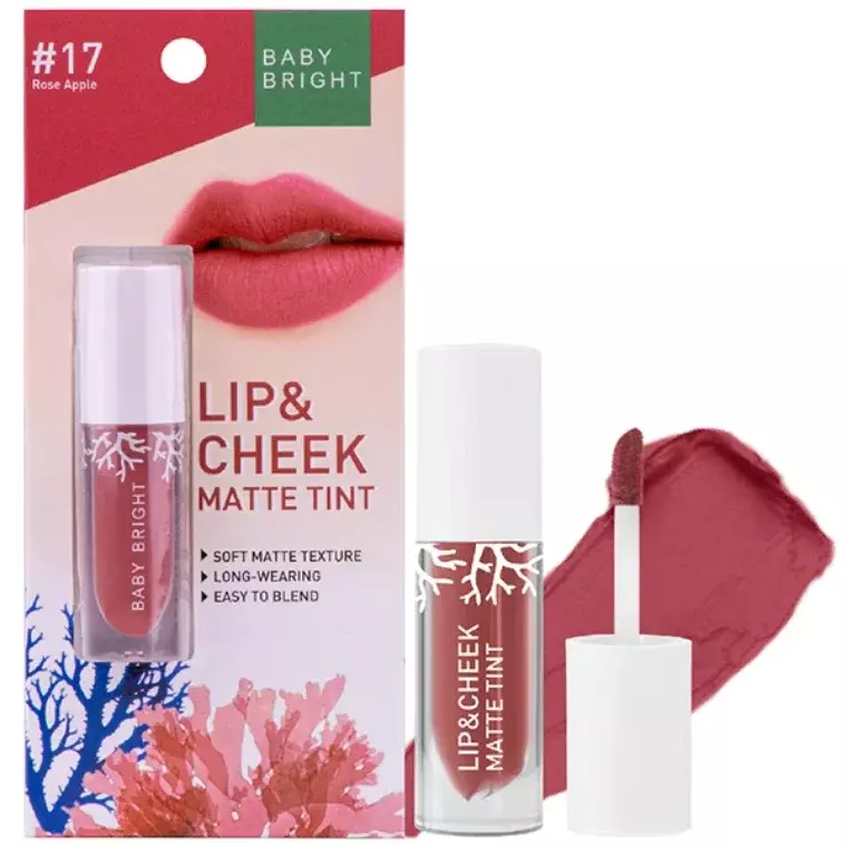 Baby Bright Lip & Cheek Matte Tint #17 Rose Apple (2.4gm)