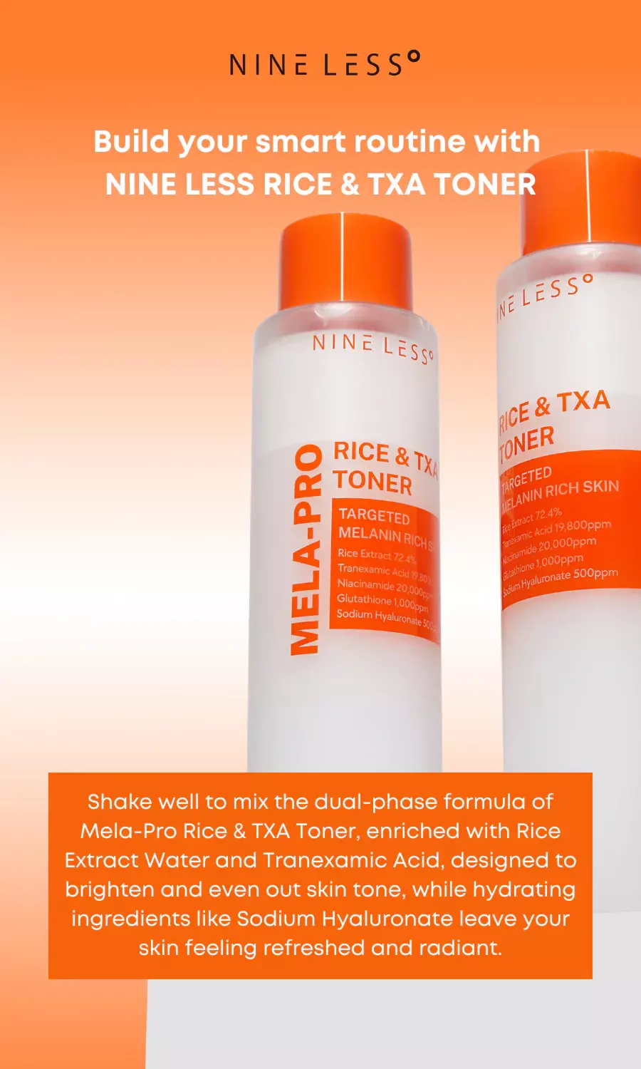 Nineless Mela-Pro Rice & TXA Toner