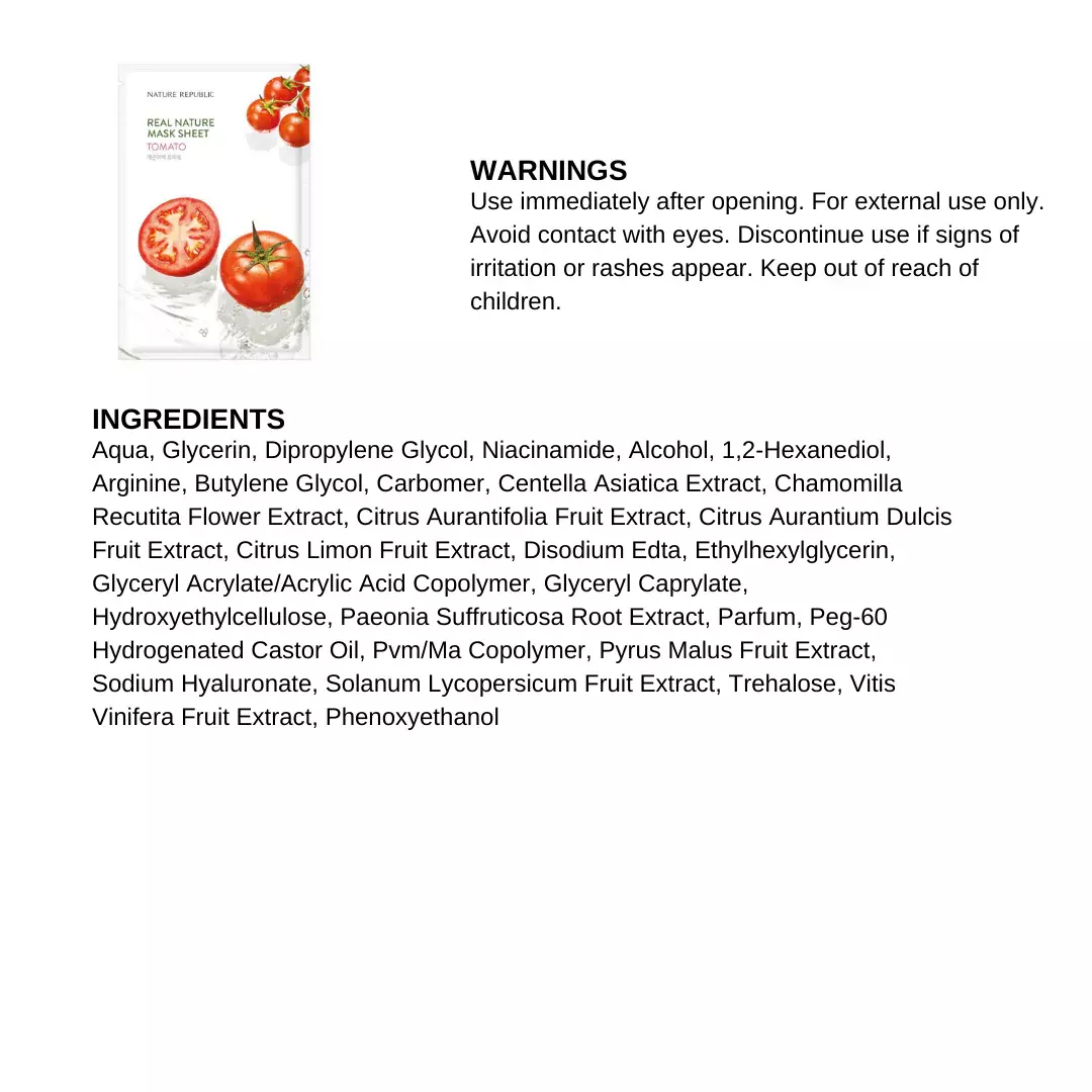 Nature Republic Real Nature Tomato Mask Sheet
