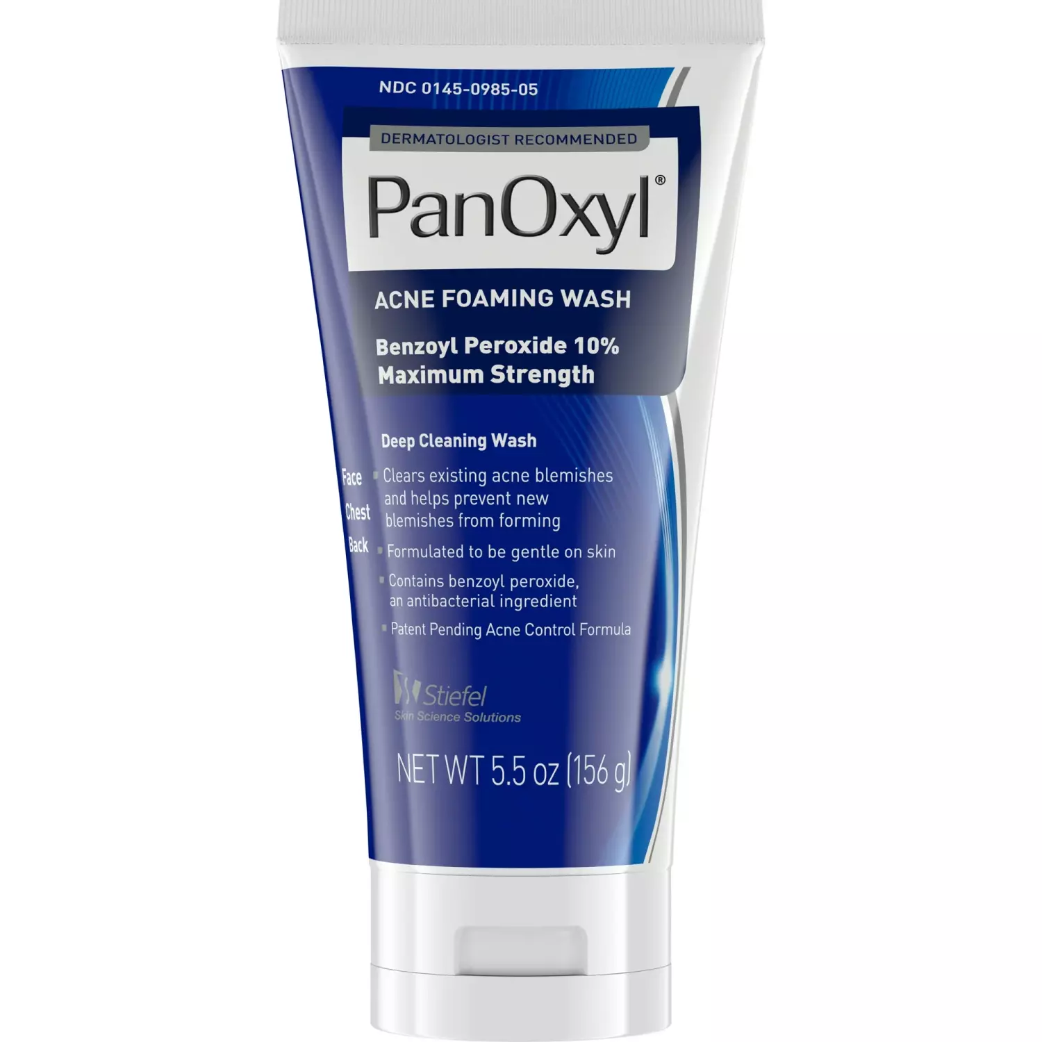 PanOxyl Acne Foaming Wash Benzoyl Peroxide 10% Maximum Strength 156g