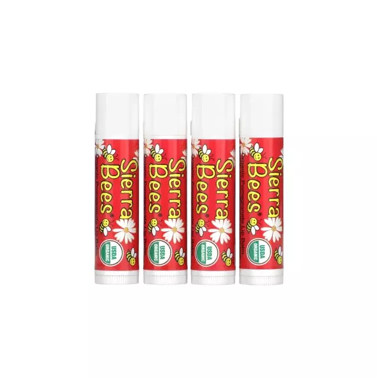 Sierra Bees Organic Pomegranate lip Balm 4 Pack (4.25 gm)