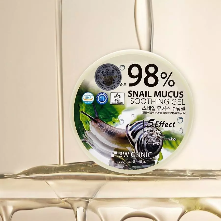 3w Clinic 98% Snail Mucus Soothing Gel (300ml)