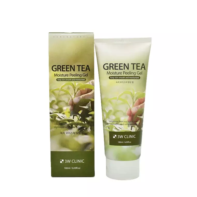 3W Clinic Green Tea Moisture Peeling Gel (180ml)