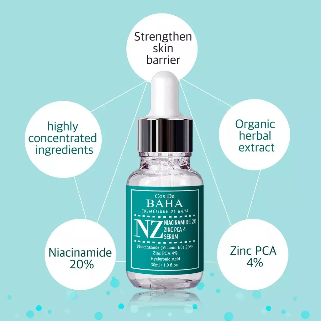 Cos De BAHA Niacinamide 20% + Zinc 4% Serum (30ml)