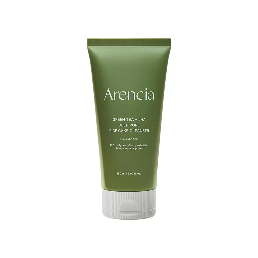 Arencia Green Tea + LHA Deep Pore Rice Cake Cleanser 150mL