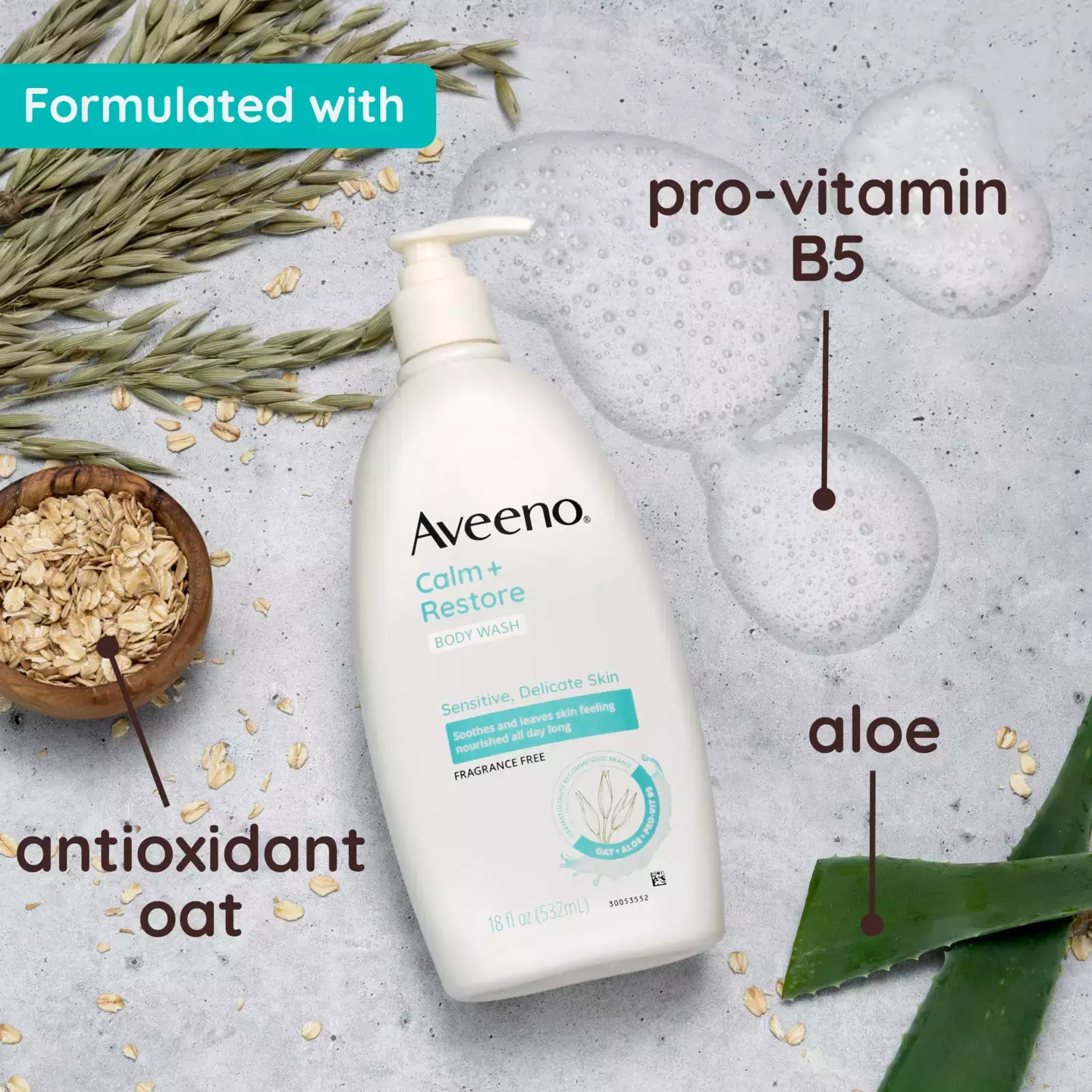 Aveeno Calm + Restore Oat Repairing Lotion (340g)