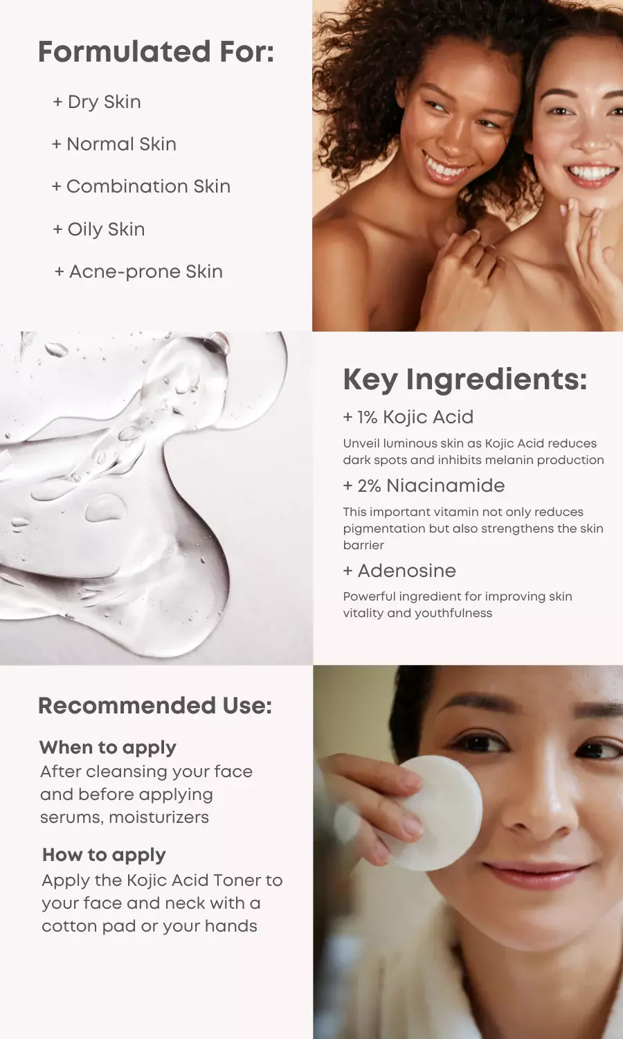 Nineless B Boost 1% Kojic Acid Toner