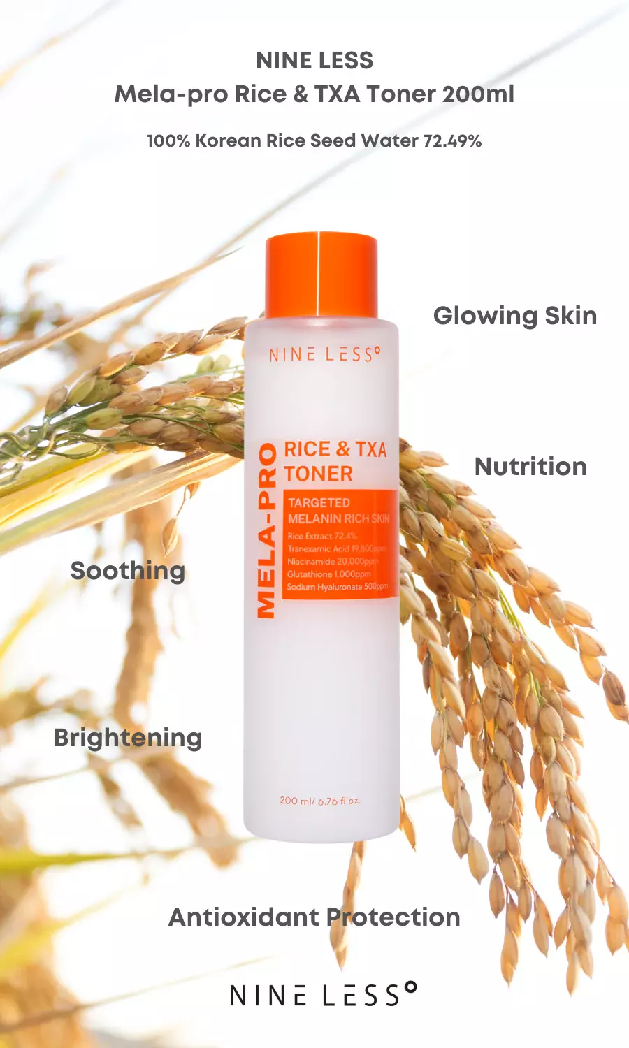 Nineless Mela-Pro Rice & TXA Toner