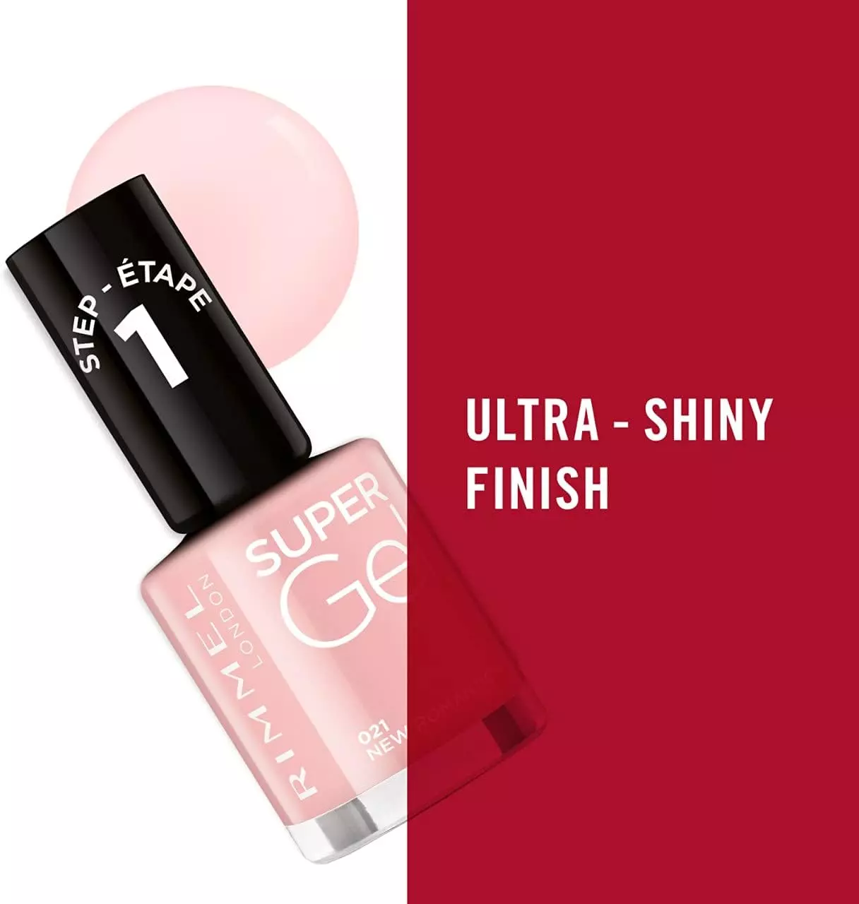 Rimmel London Super Gel Nail Polish - 021 New Romantic (12ml)