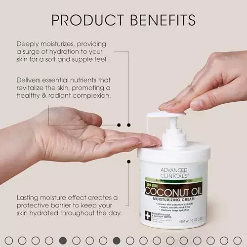 Advanced Clinicals Coconut Oil Moisturizing Cream