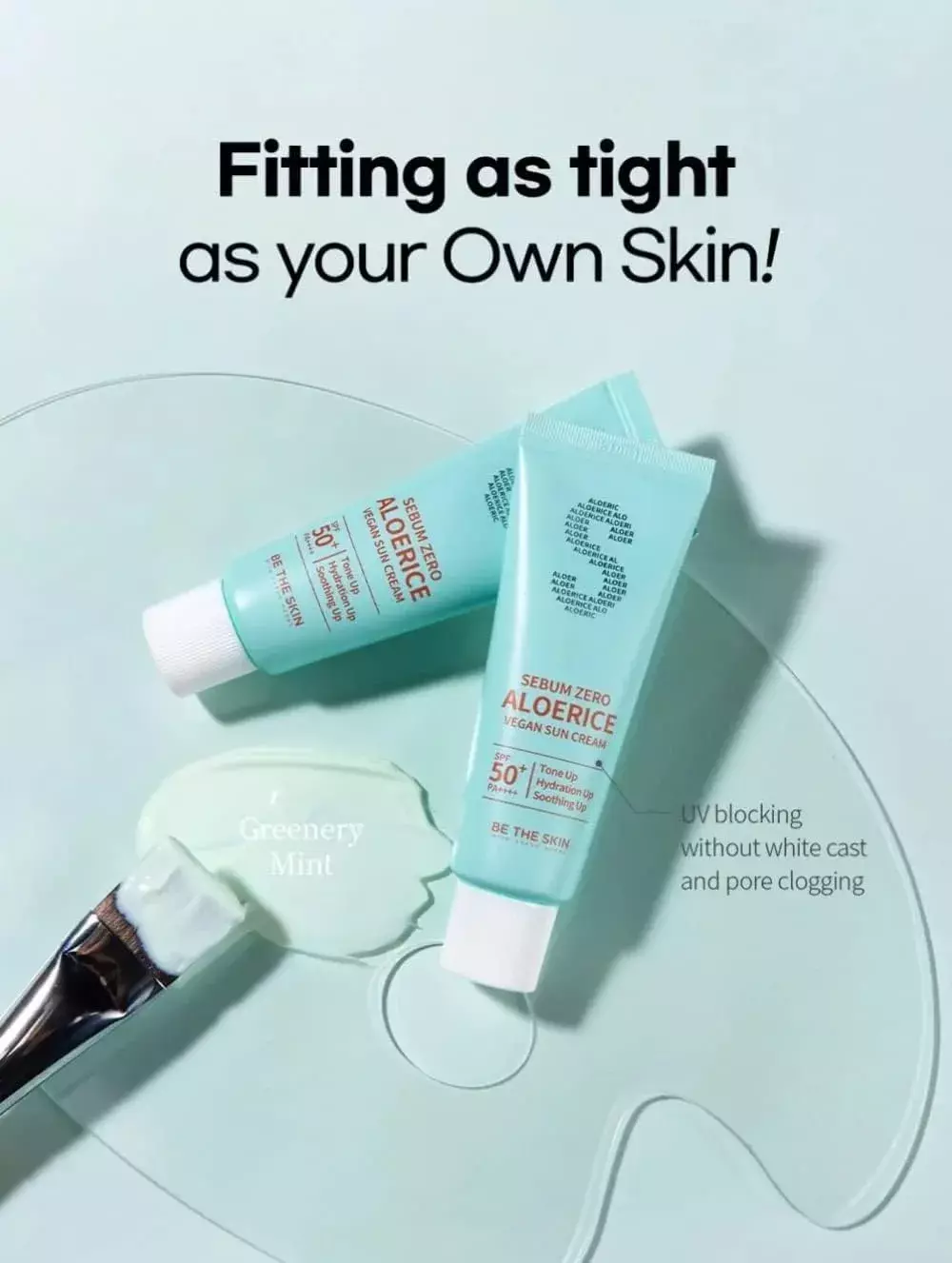 Be The Skin Sebum Zero Aloerice Vegan Sun Cream SPF 50 (50ml)