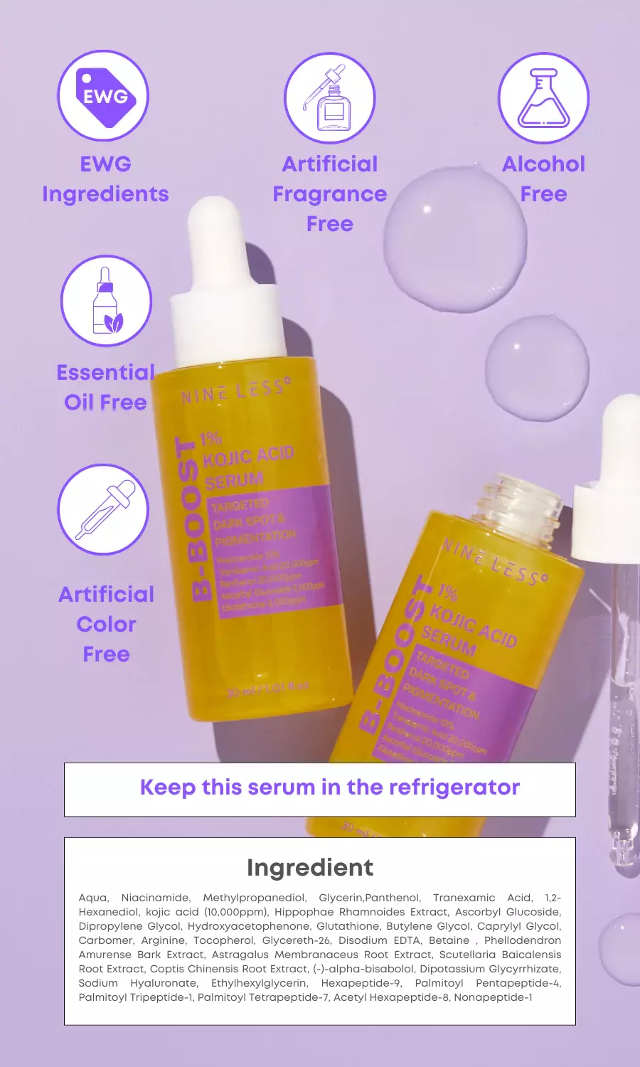 Nineless B-Boost 1% Kojic Acid Serum