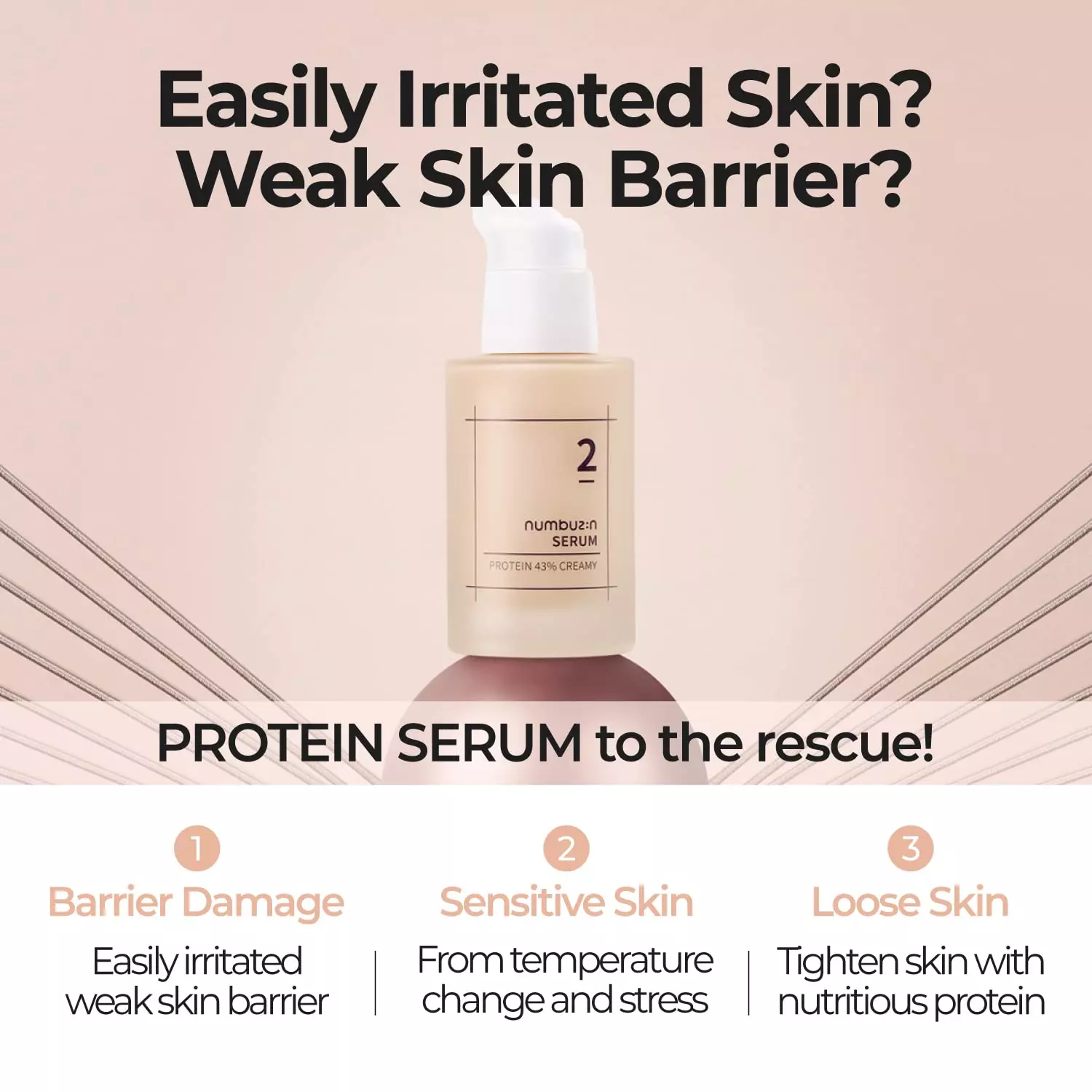 Numbuzin No.2 Protein 43% Creamy Serum