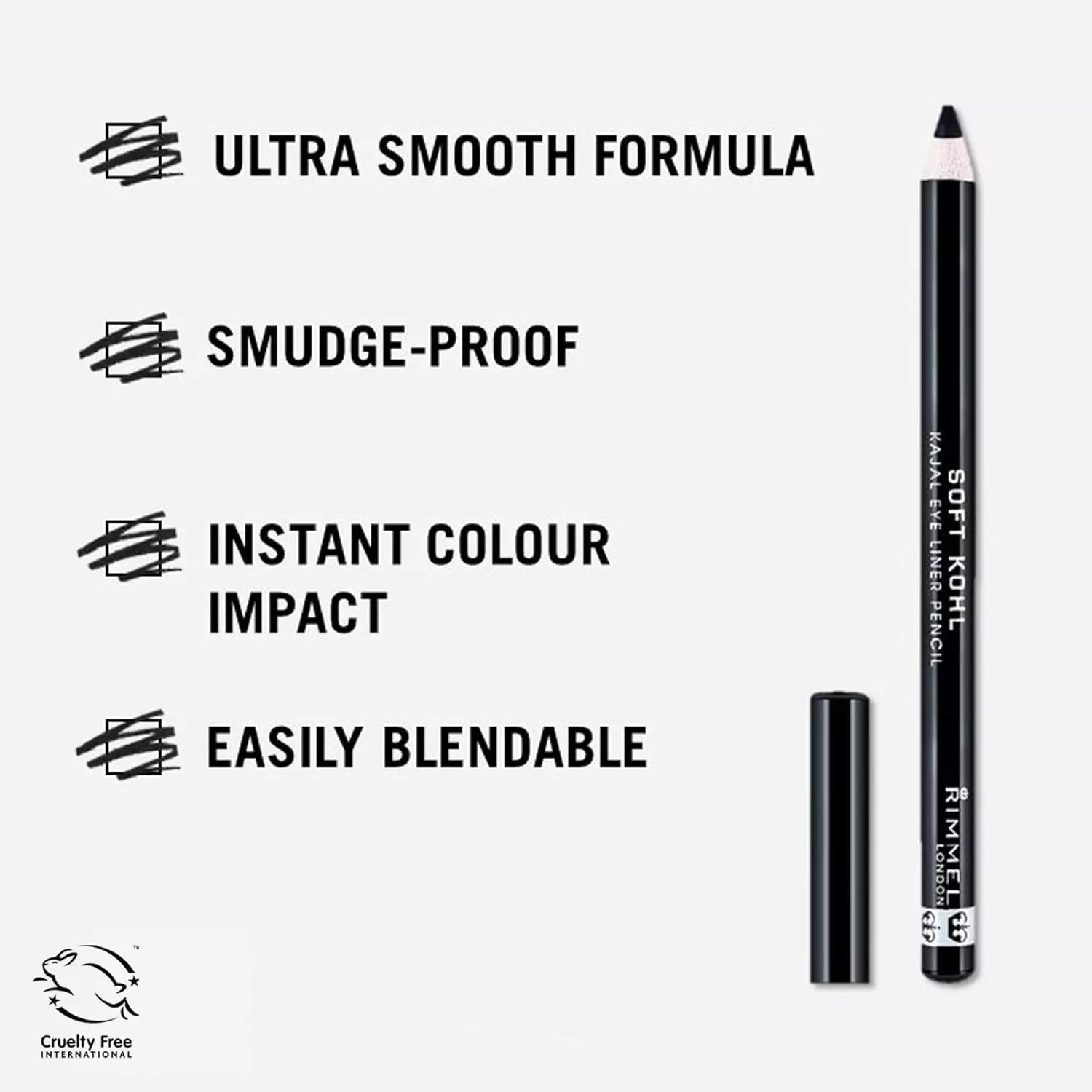 Rimmel London Soft Kohl Eye Pencil Jet Black (1.2g)