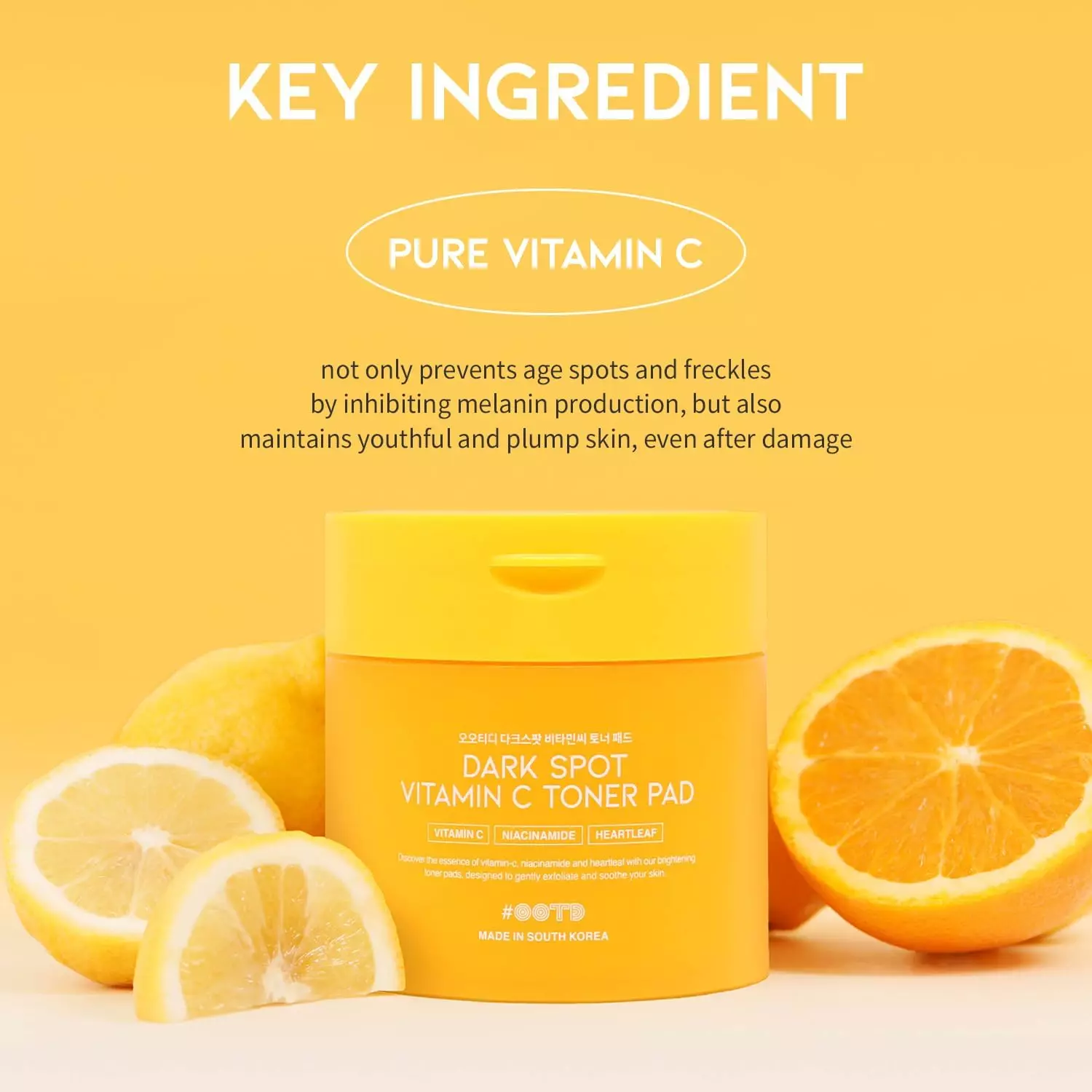 OOTD Vitamin C Dark Spot Toner Pad (120ml)