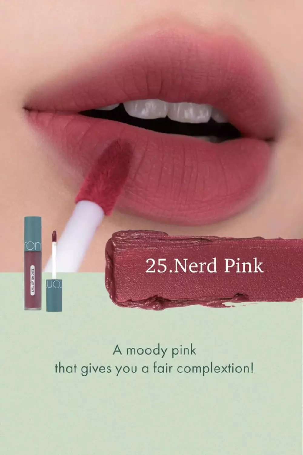 Rom&nd Zero Velvet Tint 25.NERD PINK (5.5g)