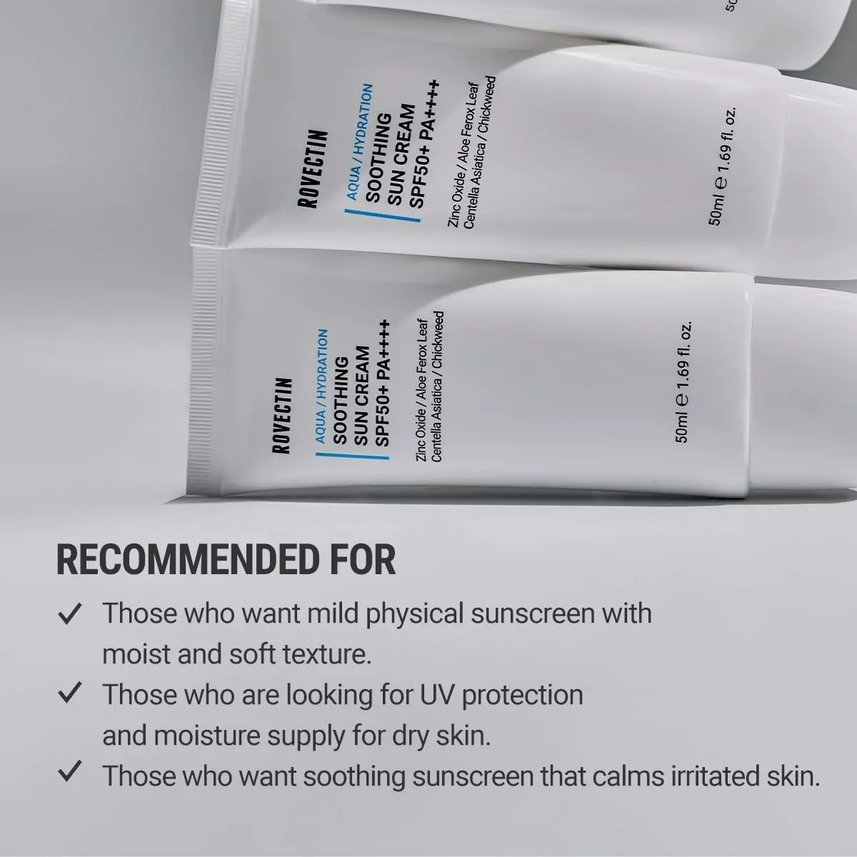 Rovectin Aqua Soothing Sun Cream SPF 50+ PA++++ (50ml)