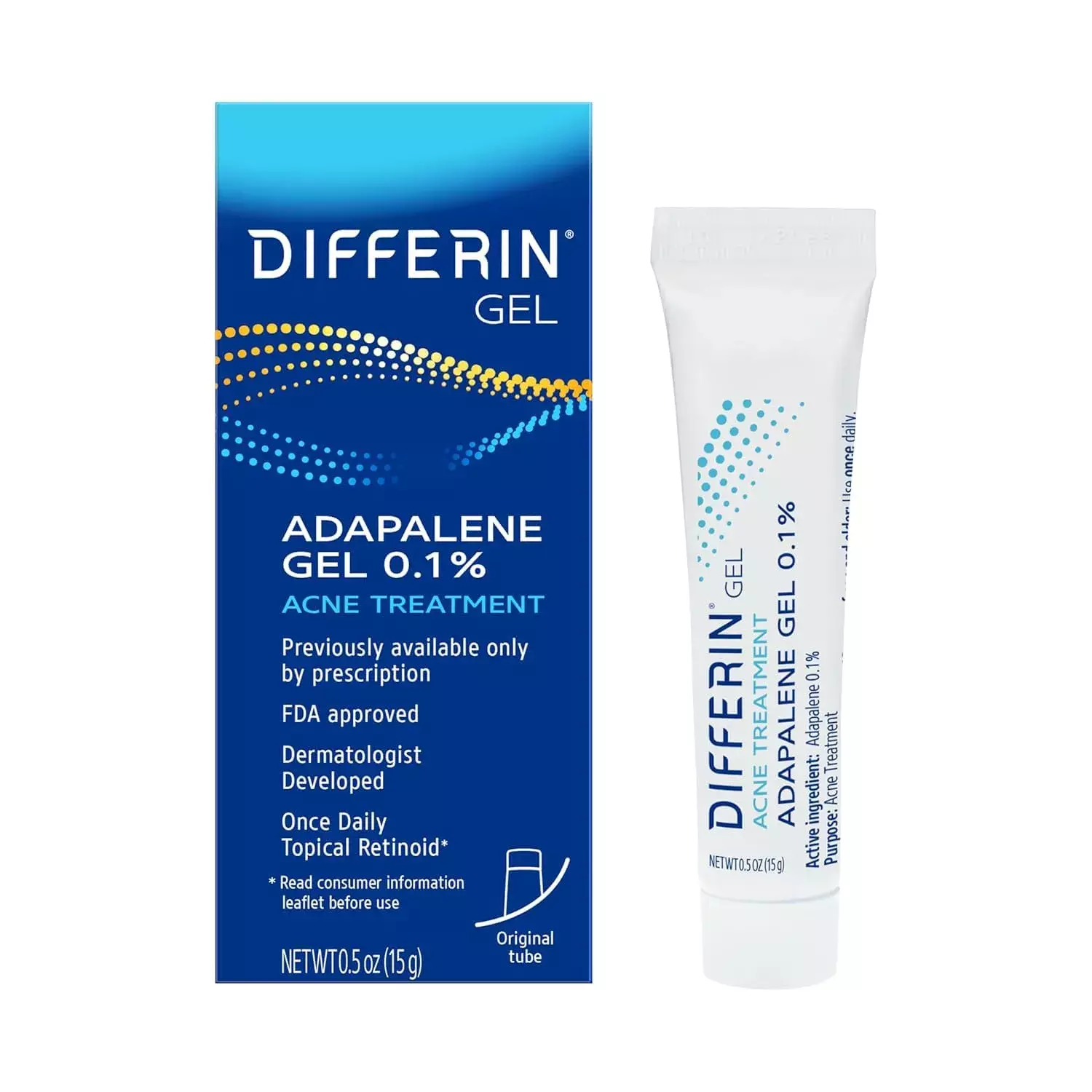 Differin Adapalene Gel 0.1% Acne Treatment 45G