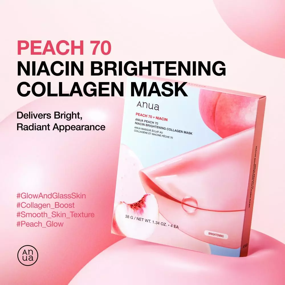 Anua Peach 70 Niacin Brightening Collagen Mask (4ea)