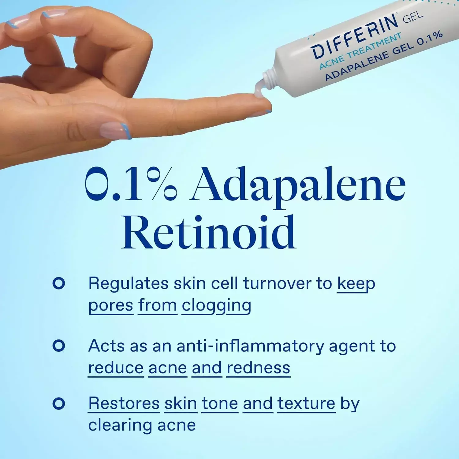Differin Adapalene Gel 0.1% Acne Treatment 15G