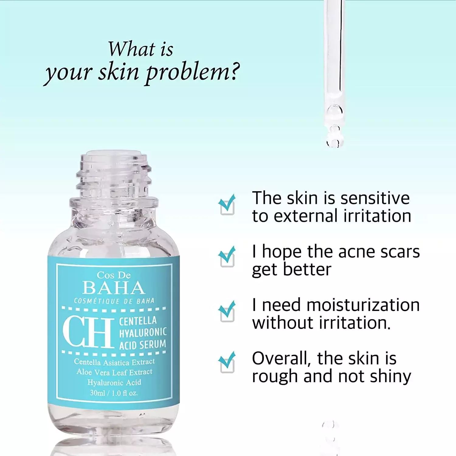 Cos De BAHA Centella Hyaluronic Acid Serum (30ml)