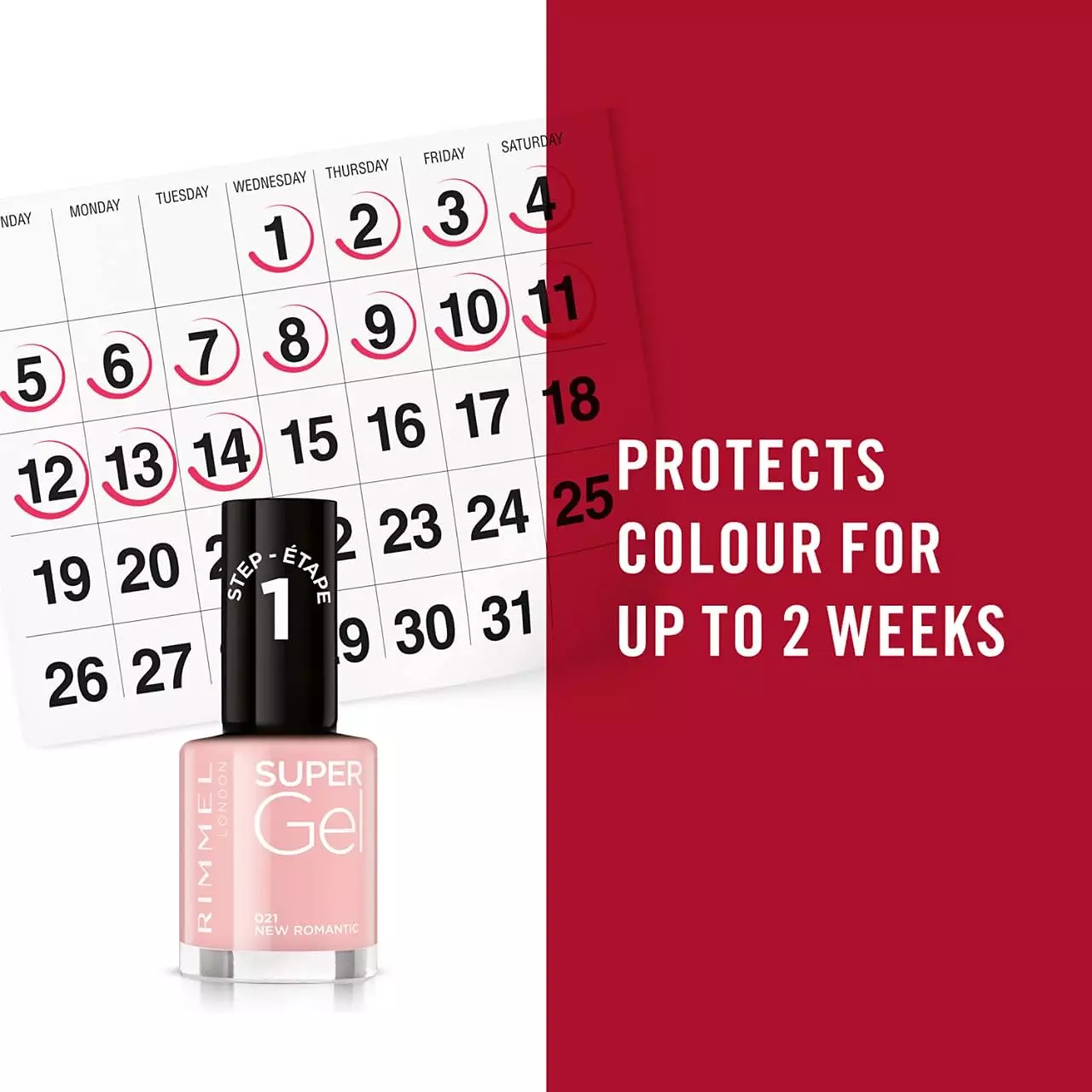Rimmel London Super Gel Nail Polish - 021 New Romantic (12ml)