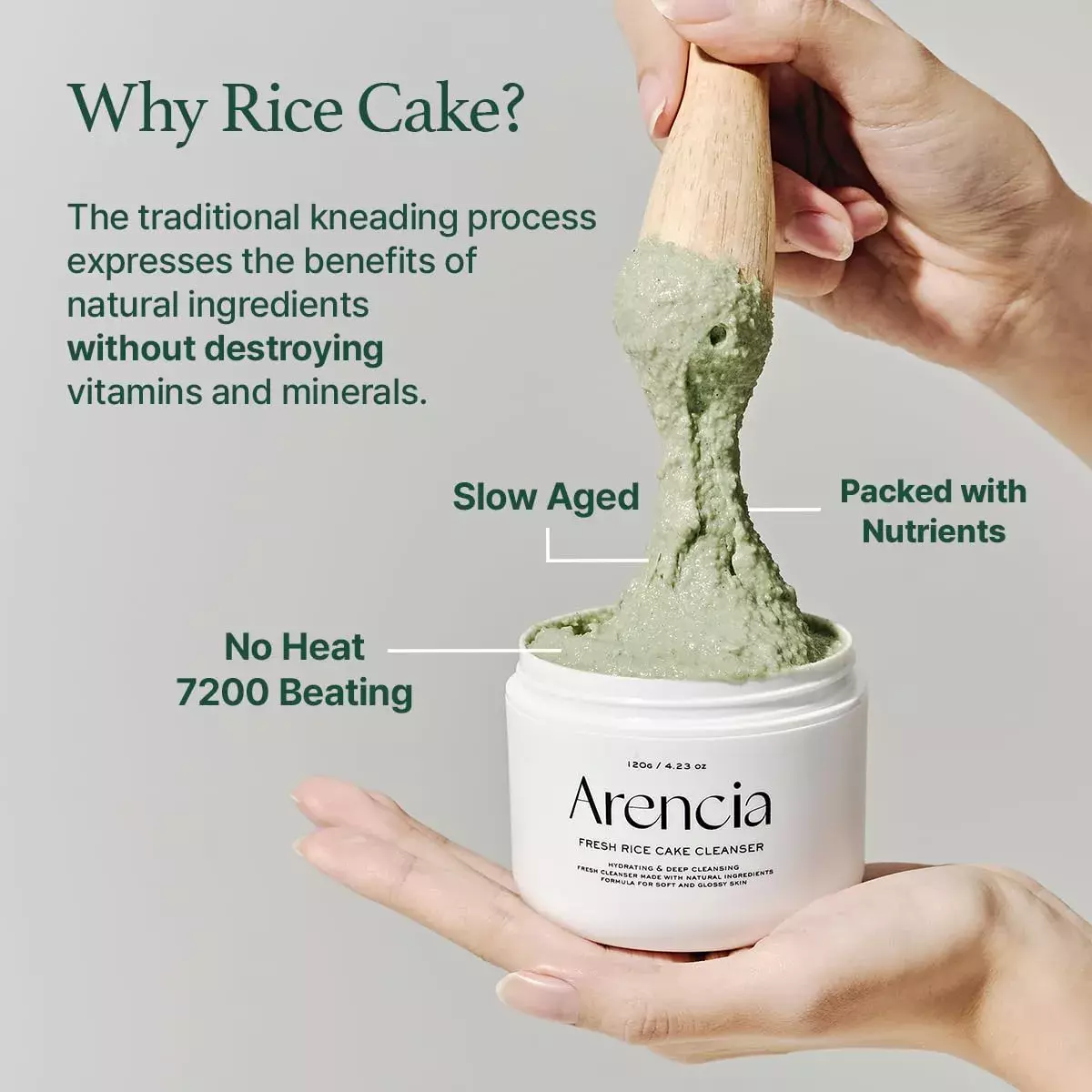 Arencia Fresh Green Rich Mochi Cleanser (120g)
