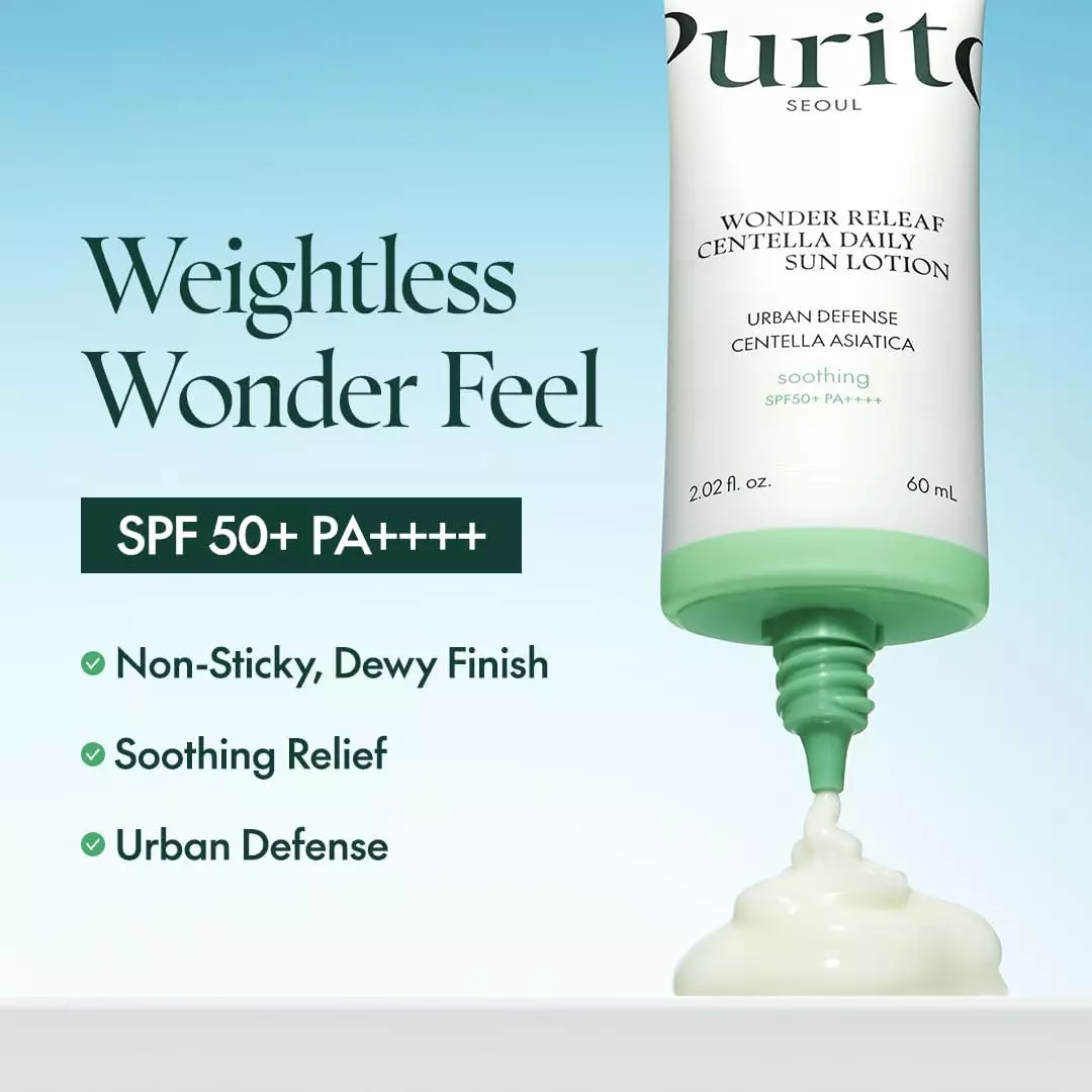 Purito Wonder Releaf Centella Daily Sun Lotion SPF 50+ PA++++ (60ml)