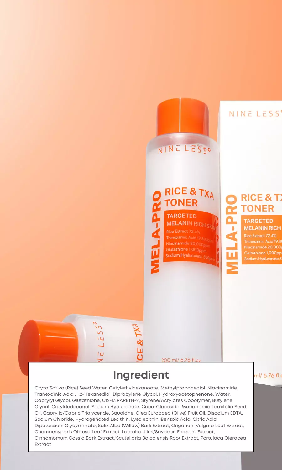 Nineless Mela-Pro Rice & TXA Toner