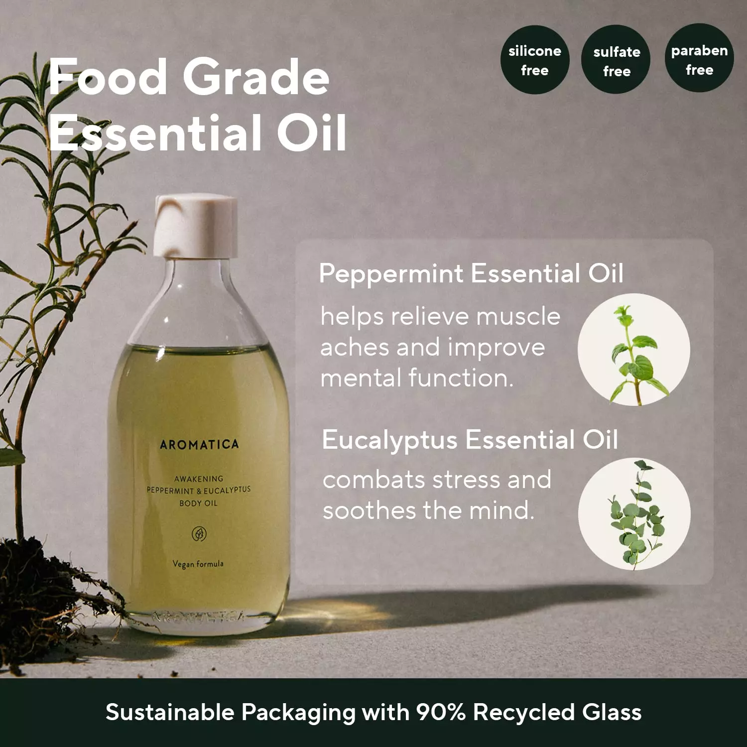 Aromatica Awakening Body Oil Peppermint & Eucalyptus 100ml