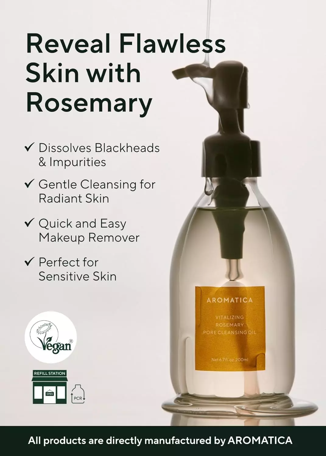 Aromatica Vitalizing Rosemary Pore Cleansing Oil (200ml)