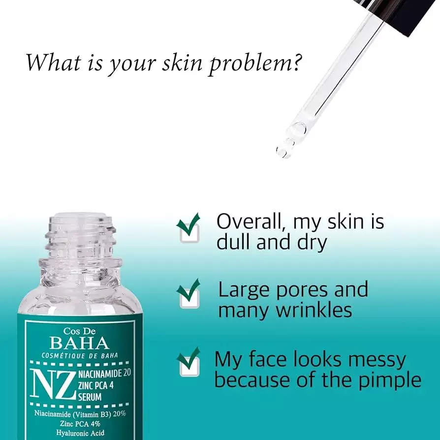 Cos De BAHA Niacinamide 20% + Zinc 4% Serum (30ml)