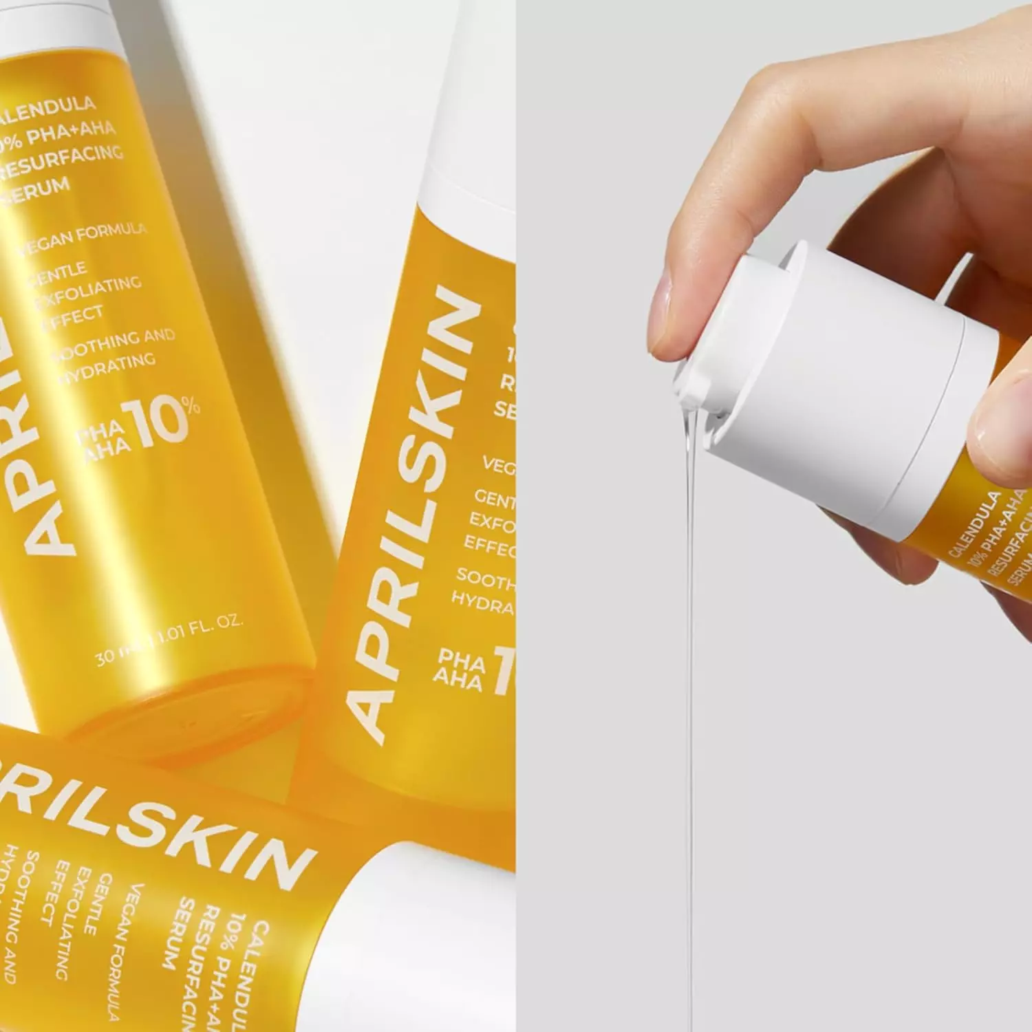 April Skin Calendula 10% PHA+AHA Resurfacing Serum 30ML