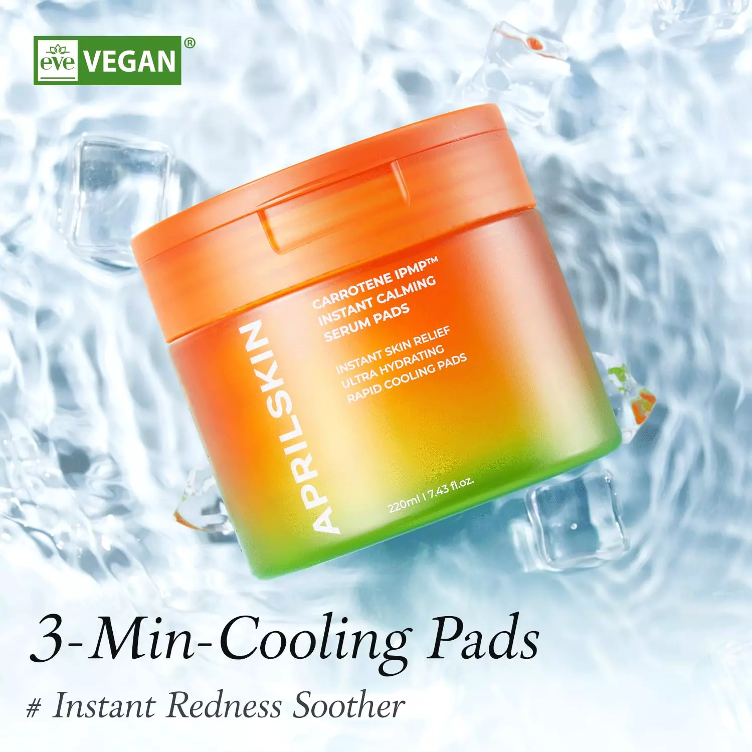 April Skin Carrotene IPMP Instant Calming Serum Pads 220ML