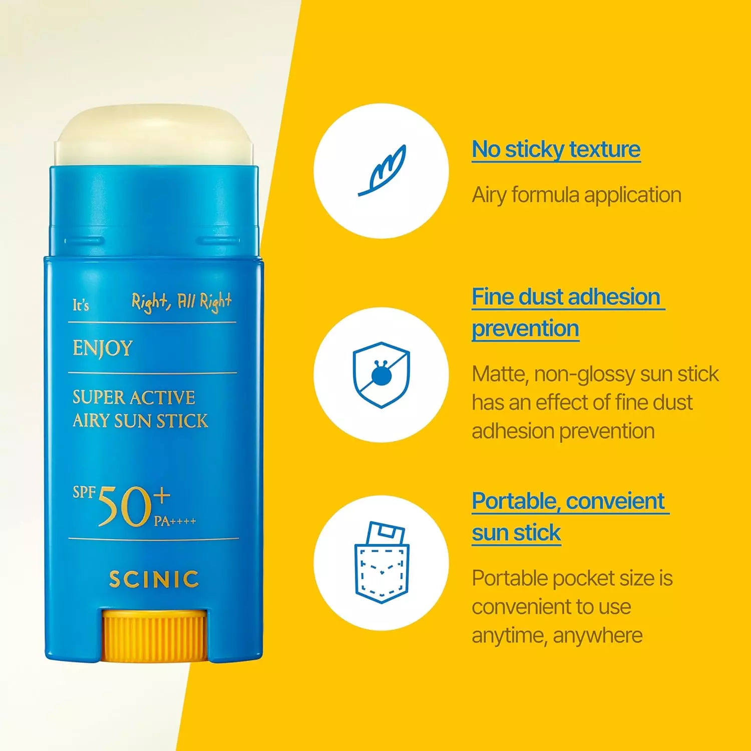 Scinic Enjoy Super Active Airy Sun Stick SPF50+ PA++++ (15g)