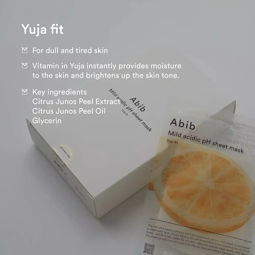 Abib Mild Acidic pH Sheet Mask Yuja Fit