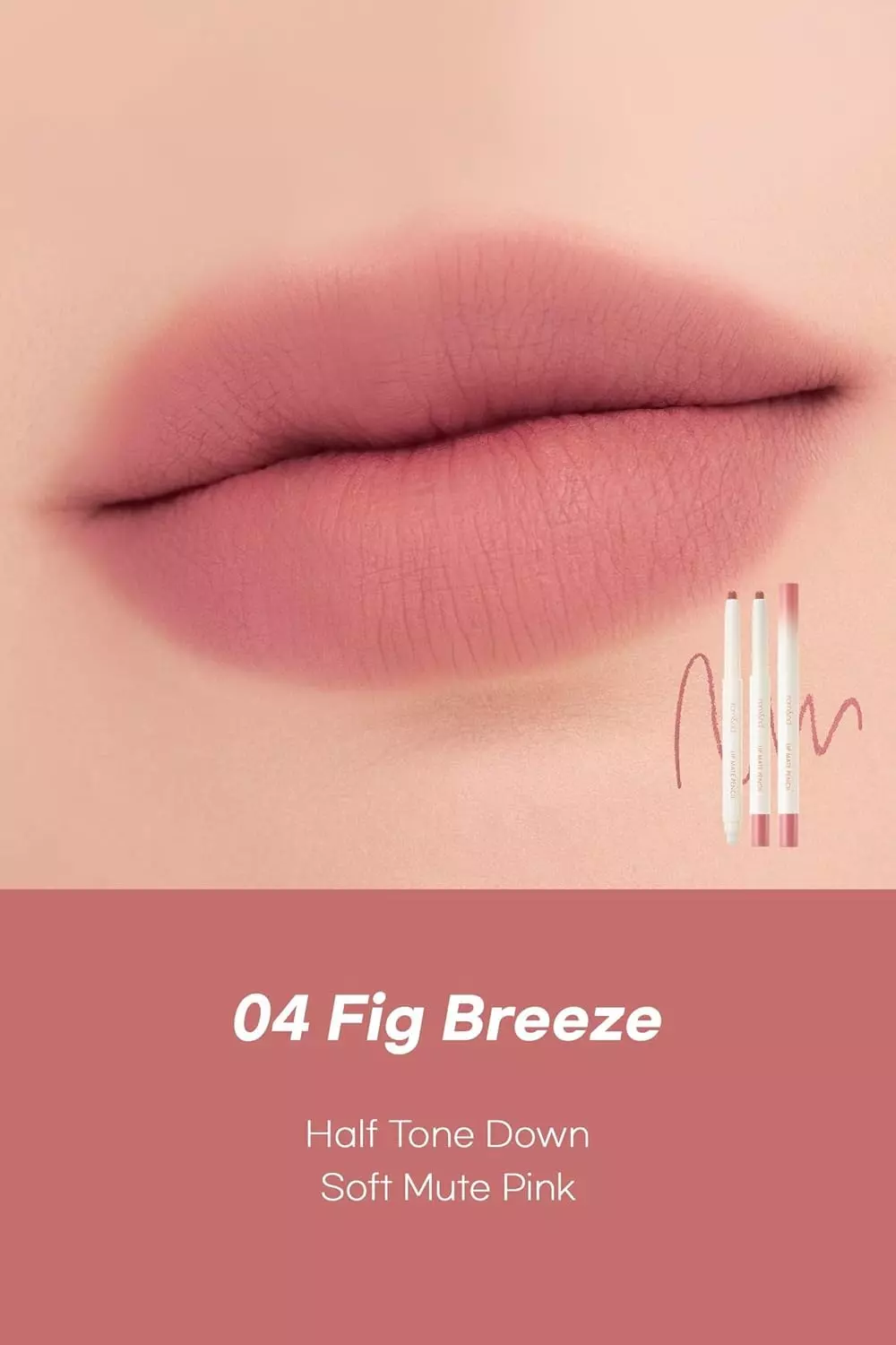 Rom&nd Lip Mate Pencil - 04 Fig Breeze (0.5g)