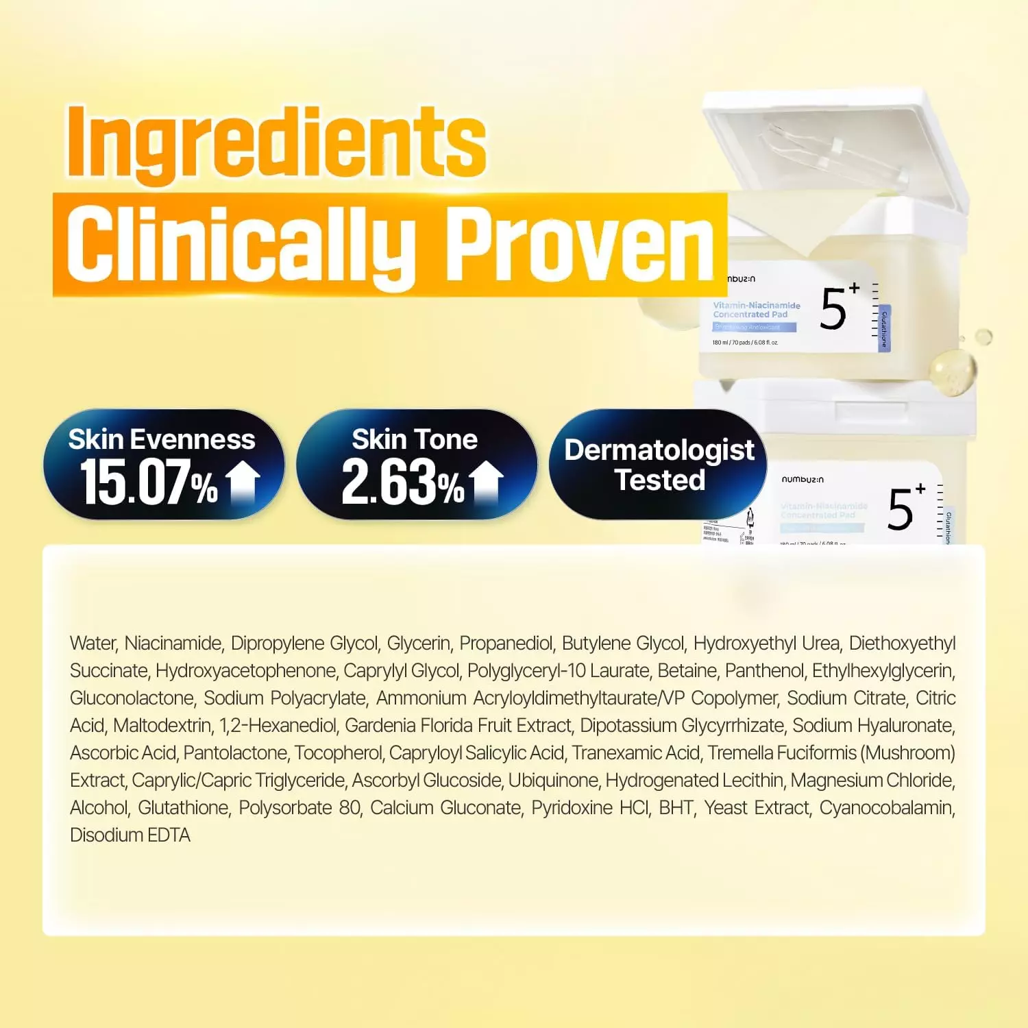 Numbuzin No.5 Vitamin-Niacinamide Concentrated Pad
