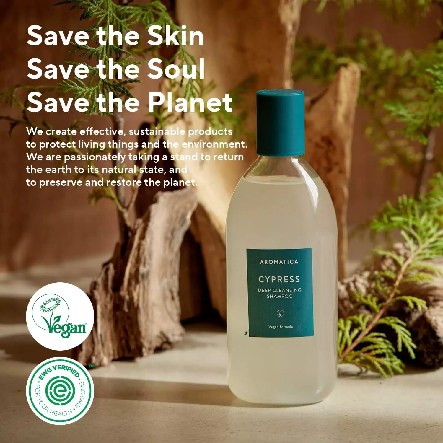 Aromatica Cypress Deep Cleansing Shampoo (400ml)