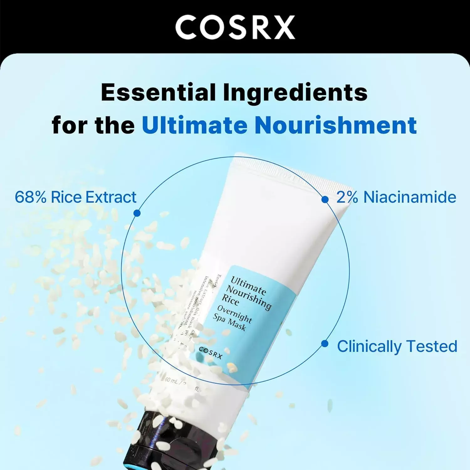 Cosrx Ultimate Nourishing Rice Overnight Spa Mask (60ml)