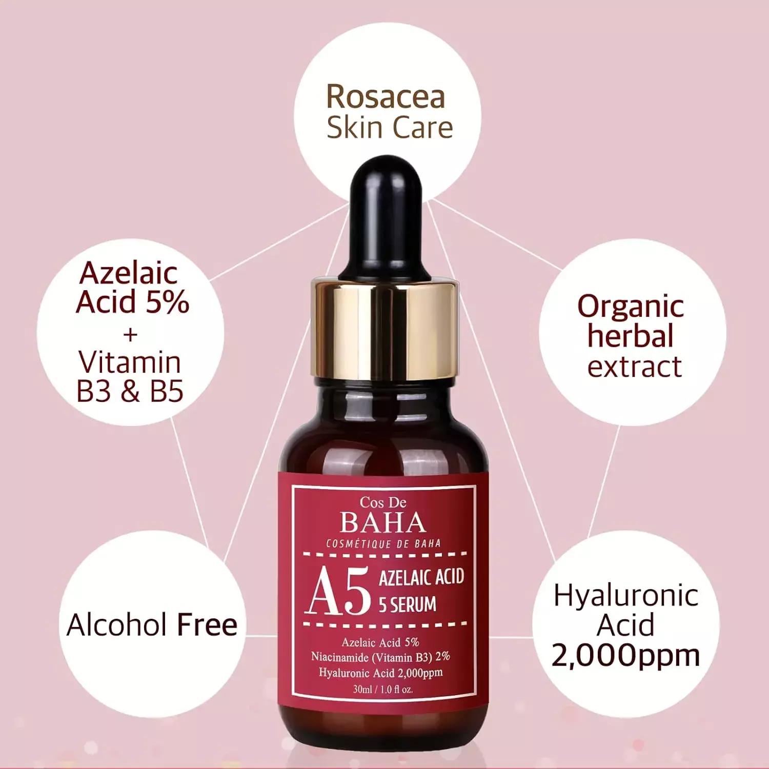 Cos De Baha A5 Azelaic Acid 5% Serum (30ml)