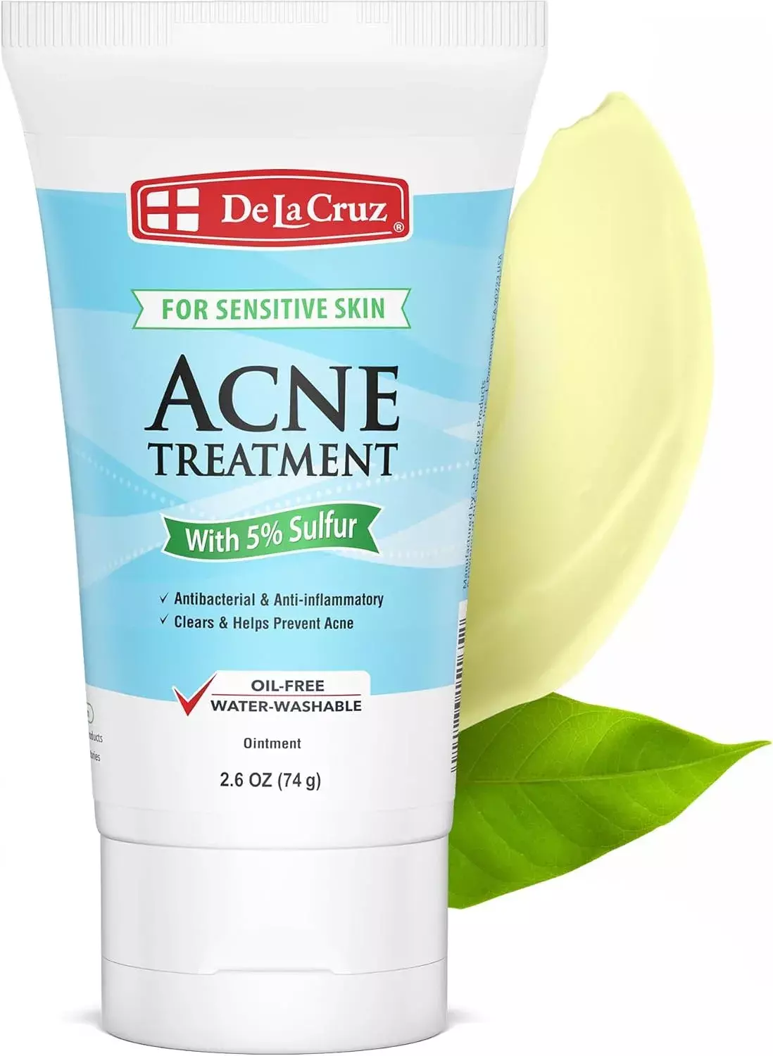De La Cruz Acne Treatment for Sensitive Skin with 5% Sulfur