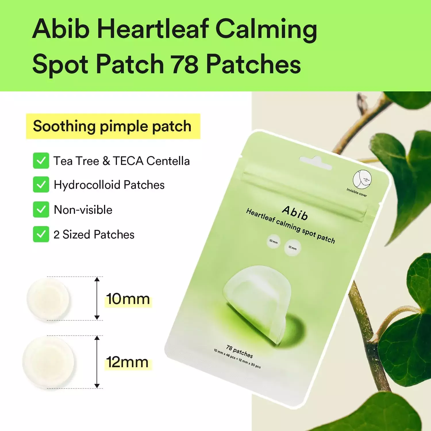 Abib Heartleaf Calming Spot Patch (78 patches)