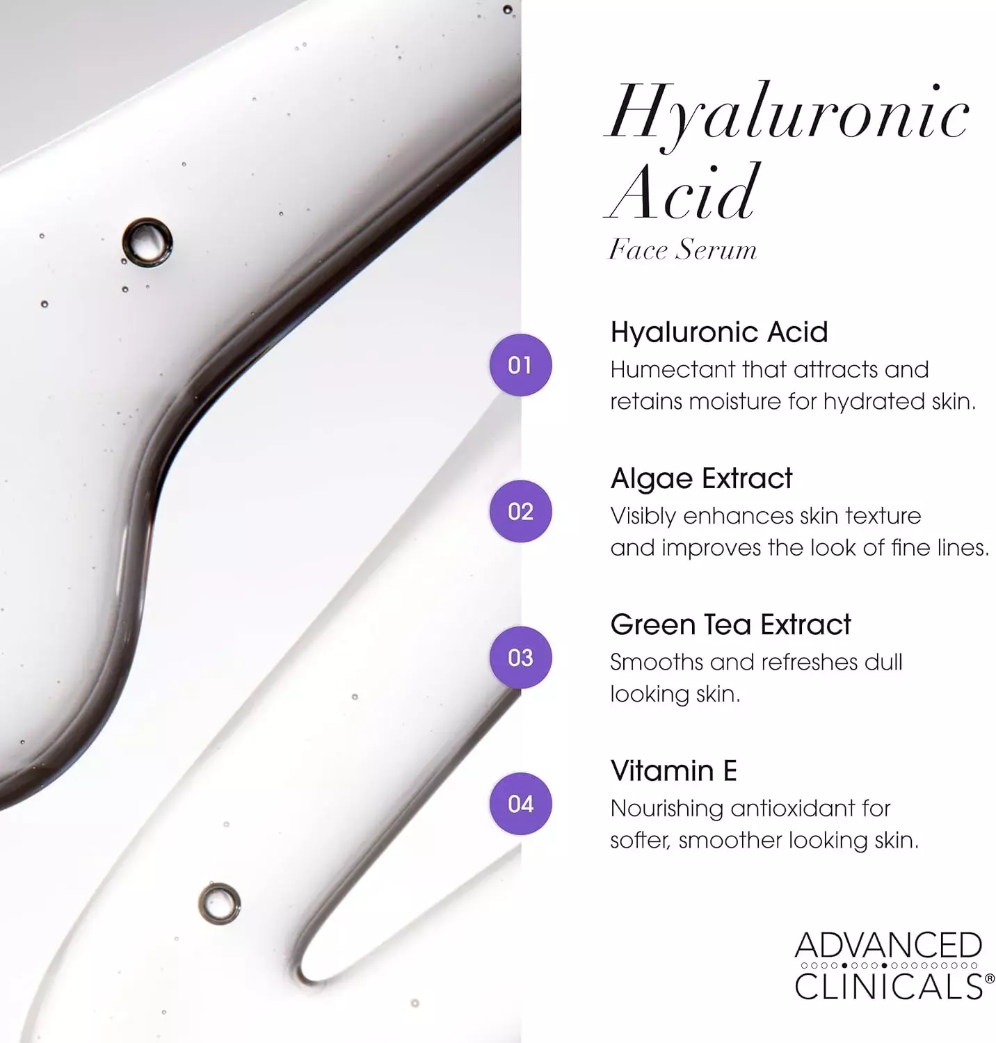 Advanced Clinicals Hyaluronic Serum Instant Skin Hydrator