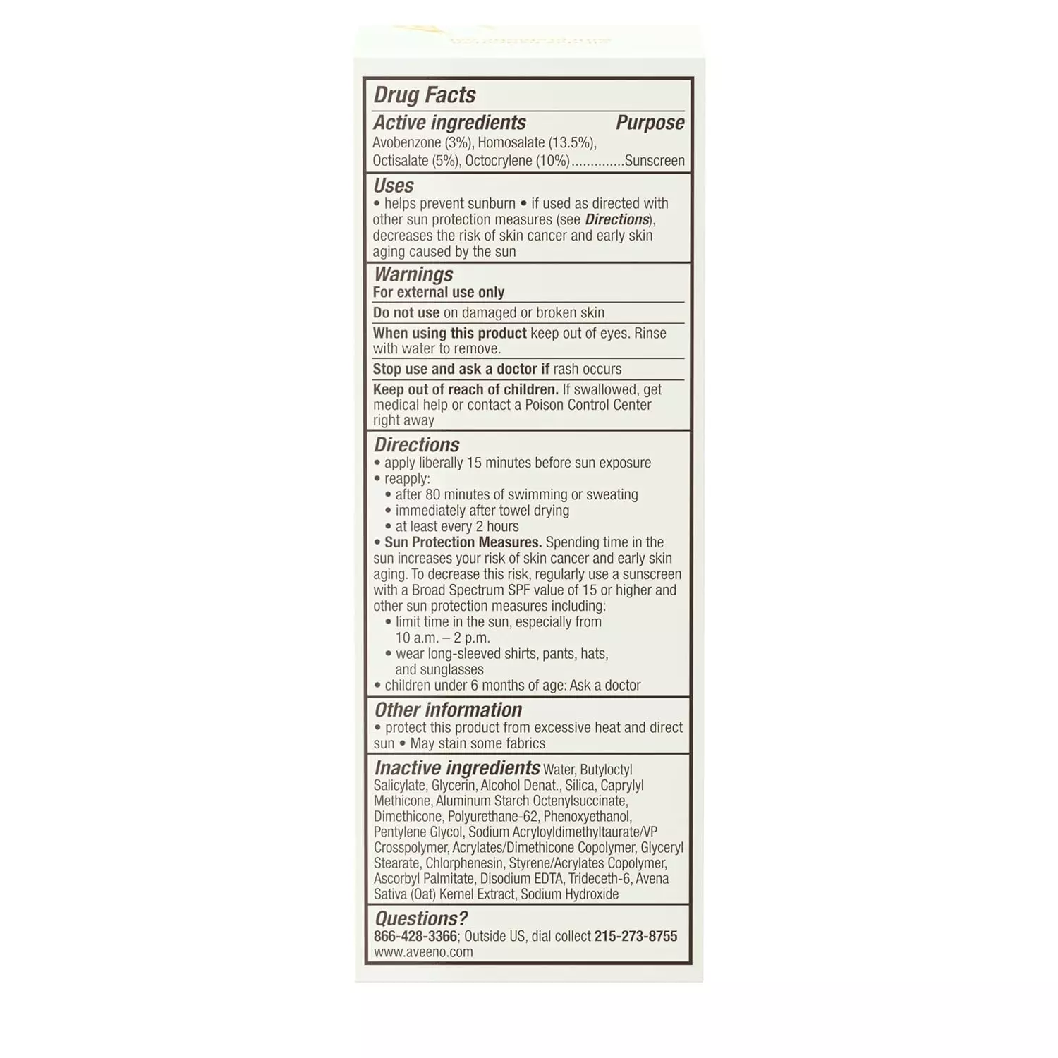 Aveeno Protect + Hydrate Sunscreen Broad Spectrum Face Lotion SPF 60 (88ml)