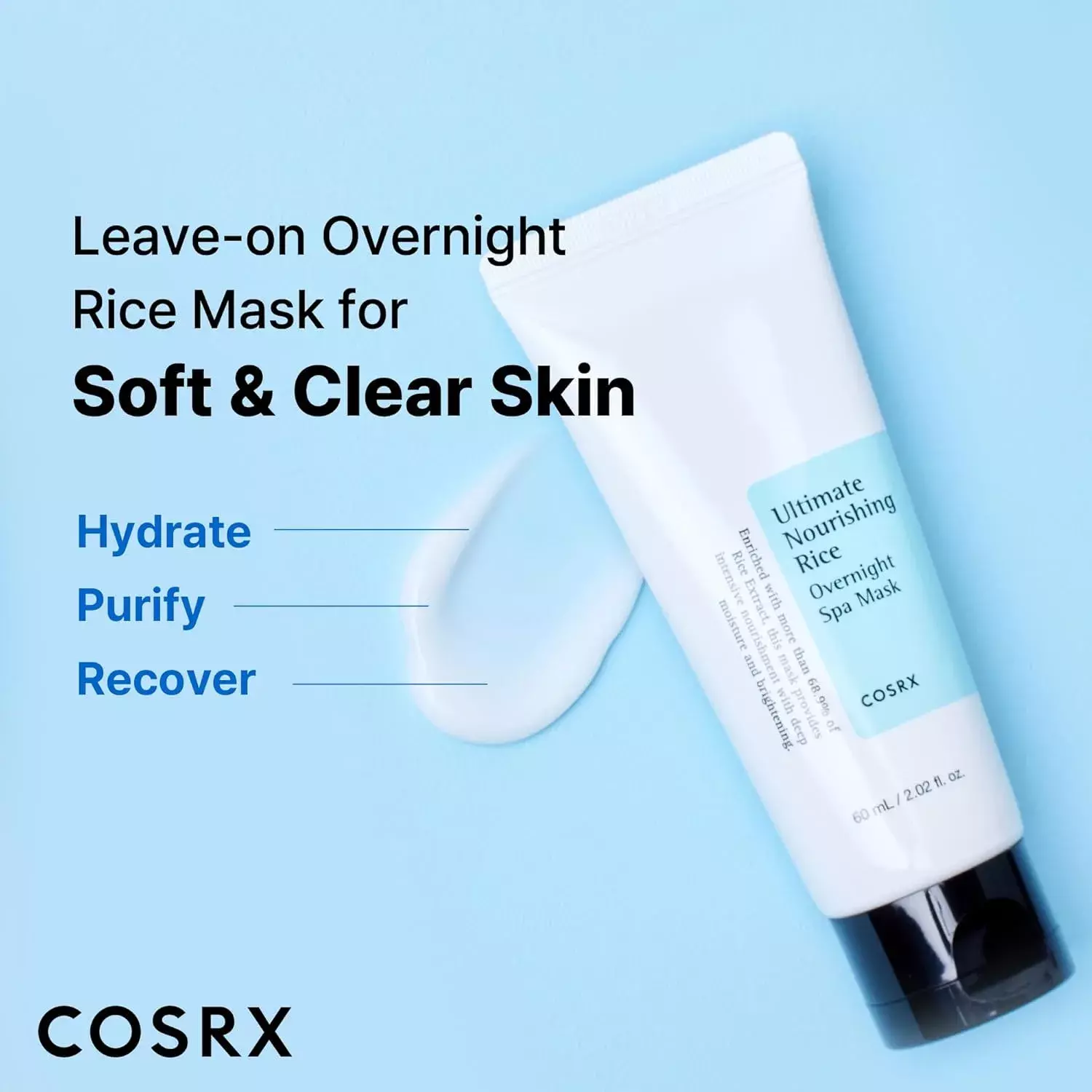 Cosrx Ultimate Nourishing Rice Overnight Spa Mask (60ml)